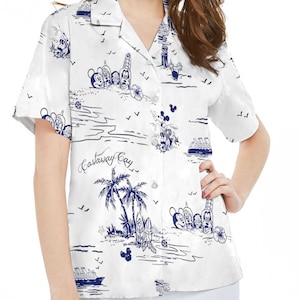 Vintage Mickey Friends en Castaway Cay Cruise Mode Camisa hawaiana, Hawaii Disney Cruise Line Camisa, Disneyland Cruise Summer Family Matching