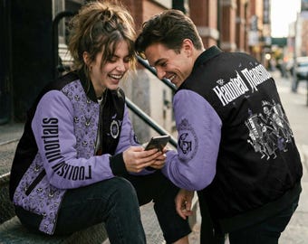Disney Halloween The Haunted Mansion Fleece Bomber Jacket, Hitchhiking Ghosts Streetwear Jacket, Spooky Disneyland Family Trip 2026