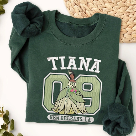 Embroidered Tiana Princess and the Frog Sweatshirt, Retro Disney Princess  Embroidery Sweater, Disneyland Girls Trip, World, Magic Kingdom - Etsy