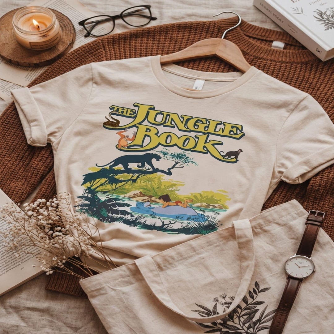 Vintage Disney the Jungle Book Shirt, Mowgli Shere Khan Baloo 