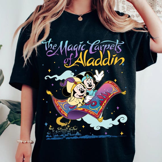 Mickey and Minnie as Jasmine and Aladdin Agrabah Bazaar Shirt, the