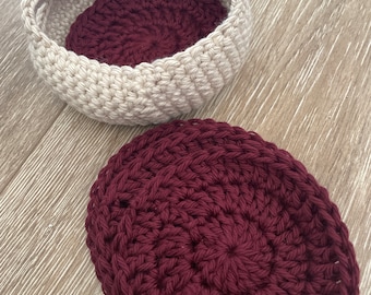 Simple face scrubbies with basket