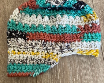 Brimmed slouchy beanie