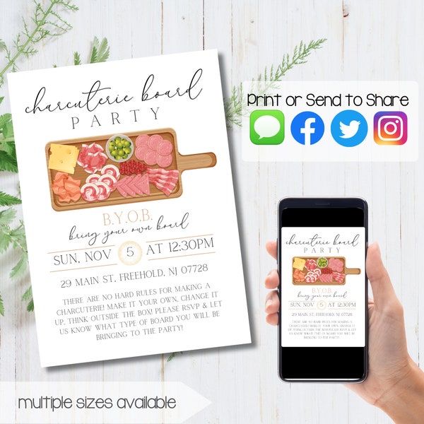 Byob Invitation Etsy