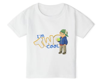 Two Cool 2nd Birthday Shirt, Cute Toddler Boy Birthday Tee, I'm Two Cool Kids Shirt, Second Birthday Outfit, Cool Kid Toddler Tee