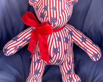 Handgemaakte patriottische teddybeer