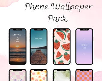 Retro Floral Phone Wallpaper Pack | Groovy (Digital Download