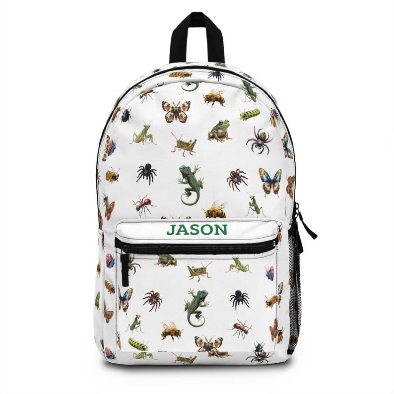 Kids Personalized Backpack: Bugs, Lizards, Frogs - Nature Lover Gift - Etsy