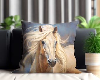 Palomino Horse Throw Pillow: Southwestern Home Decor