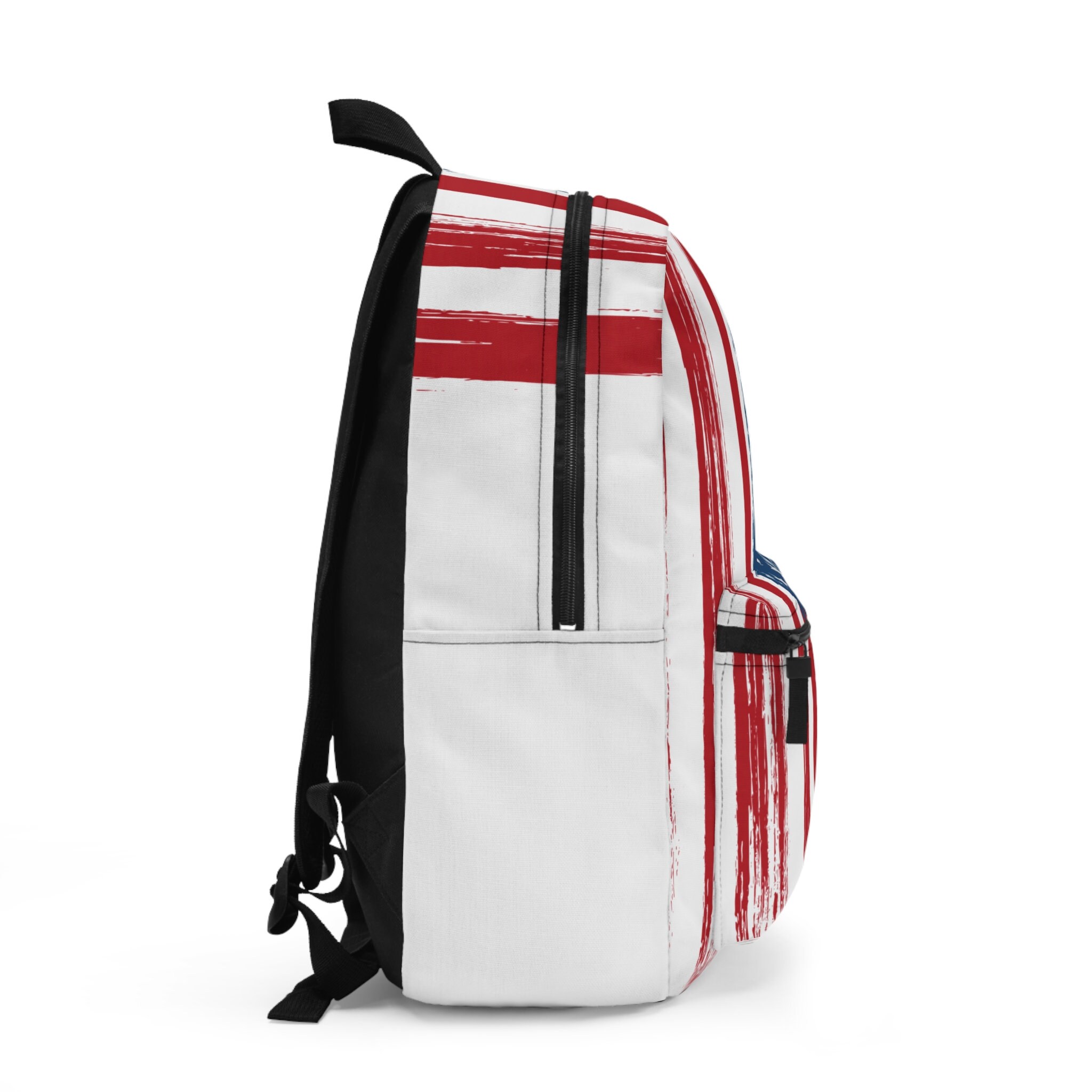 American Flag Backpack: Grunge Patriotic Travel Bag - Etsy display picture 3