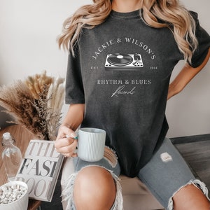 Comfort Colors, Jackie and Wilson Record Shop Shirt, Graphic Tee, Trendy Oversized Vintage Pepper