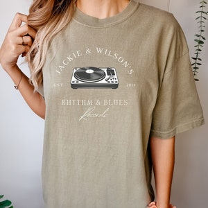 Comfort Colors, Jackie and Wilson Record Shop Shirt, Graphic Tee, Trendy Oversized Vintage afbeelding 2