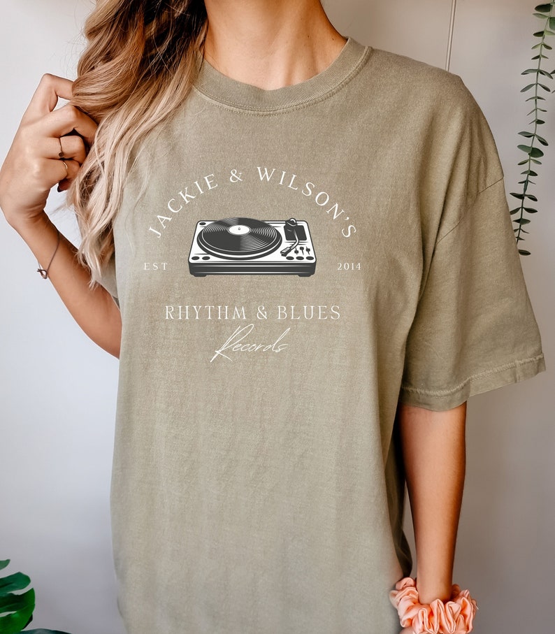 Comfort Colors, Jackie and Wilson Record Shop Shirt, Graphic Tee, Trendy Oversized Vintage afbeelding 2