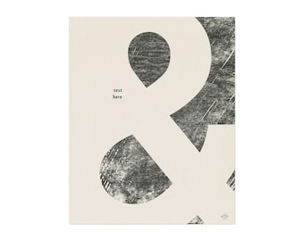 Art Print | Modern Typography | Ampersand Symbol | Minimalist Wall Art
