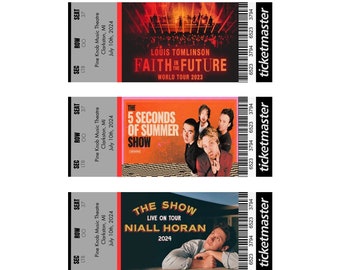 Custom Souvenir Concert Ticket-Digital or Physical