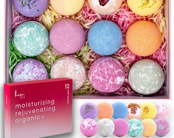 Hüsn Skin Organic Bath Bombs for Women - Handmade Natural Bath Bombs for Kids - Perfect Bath Bomb Gift Set - Bath Bombs for Girls