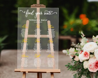 Hochzeit Sitzplan Schild, benutzerdefinierte Hochzeit Schild Wand-Dekor, Gästeliste Schild, Empfang Beschilderung. Benutzerdefiniertes Zeichen Hochzeitsdekor, personalisiertes Geschenk