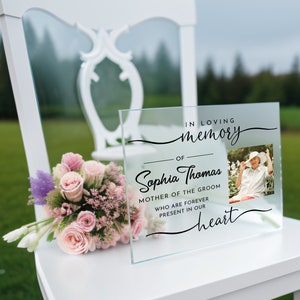 Reserved Memorial Sign Wedding Decor, Personalized Memorial Plaque Sympathy Gift, In Loving Memory Present, Custom Photo Memorial Plaque