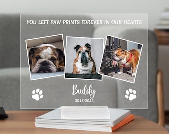 Pet Memorial Photo Plaque, Cat Acrylic Plaque, Pet Keepsake for Gift, Custom Dog Memorial Photo Frame, Pet Memorial Personalized Gifts