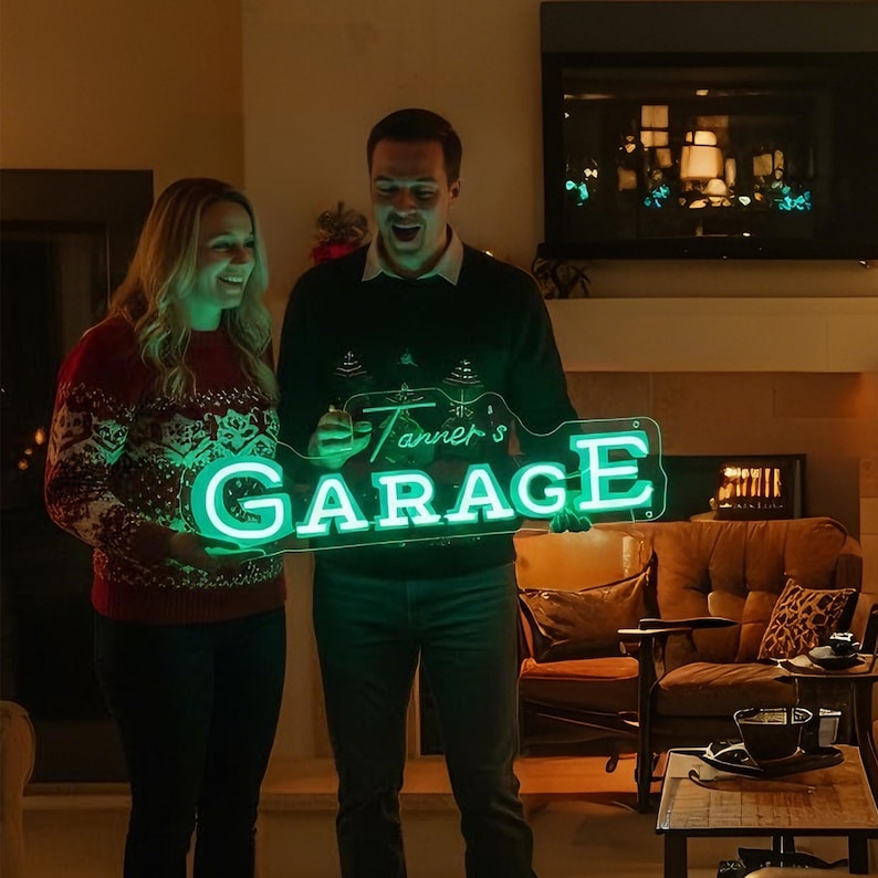 Custom Garage LED Neon Sign, Man Cave Tool Shop Decor, Car Workshop ...