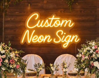 Leuchtreklame Benutzerdefinierter Name, Vintage Namensschild, Hochzeit Neonschild, personalisiertes Neon, Geschenke für Sie / Ihn, Verlobungsschild, Hochzeit Backdrop Decor