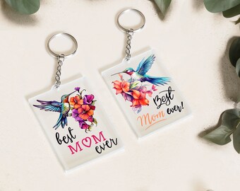 Porte-clés colibri, cadeaux personnalisés pour maman, cadeaux d'anniversaire, cadeau colibri, cadeau fête des mères, art mural, cadeau pour grand-mère