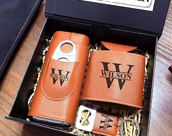 Custom Groomsmen Gift Box Best Dad Gift, Personalized Multi-Function Men Gift Set, Bulk Wedding Party Gifts for Groomsmen, Personalize Gift