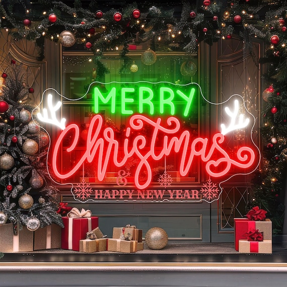 Merry Christmas Neon Sign Custom Christmas Decor, Led Christmas