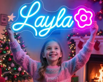 Letrero de neón personalizado con nombre para niños, luz LED personalizada para guardería, dormitorio, decoración de pared, regalo único para niños, cumpleaños y baby showers.