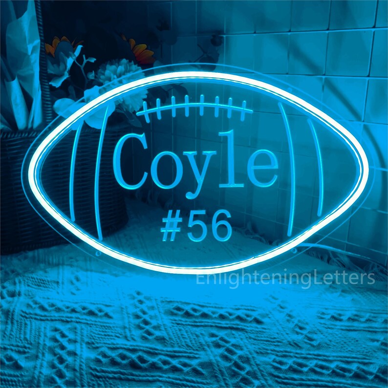 Football Led Sign Custom Wall Decor, Neon Name Sign Christmas Gift, Led ...