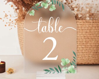 Tischnummer Hochzeit Zeichen, Hochzeit Tischschild, gefrostetes Acryl Tischnummer Zeichen, Benutzerdefinierte Hochzeit Empfang Dekor, Hochzeit Zeichen