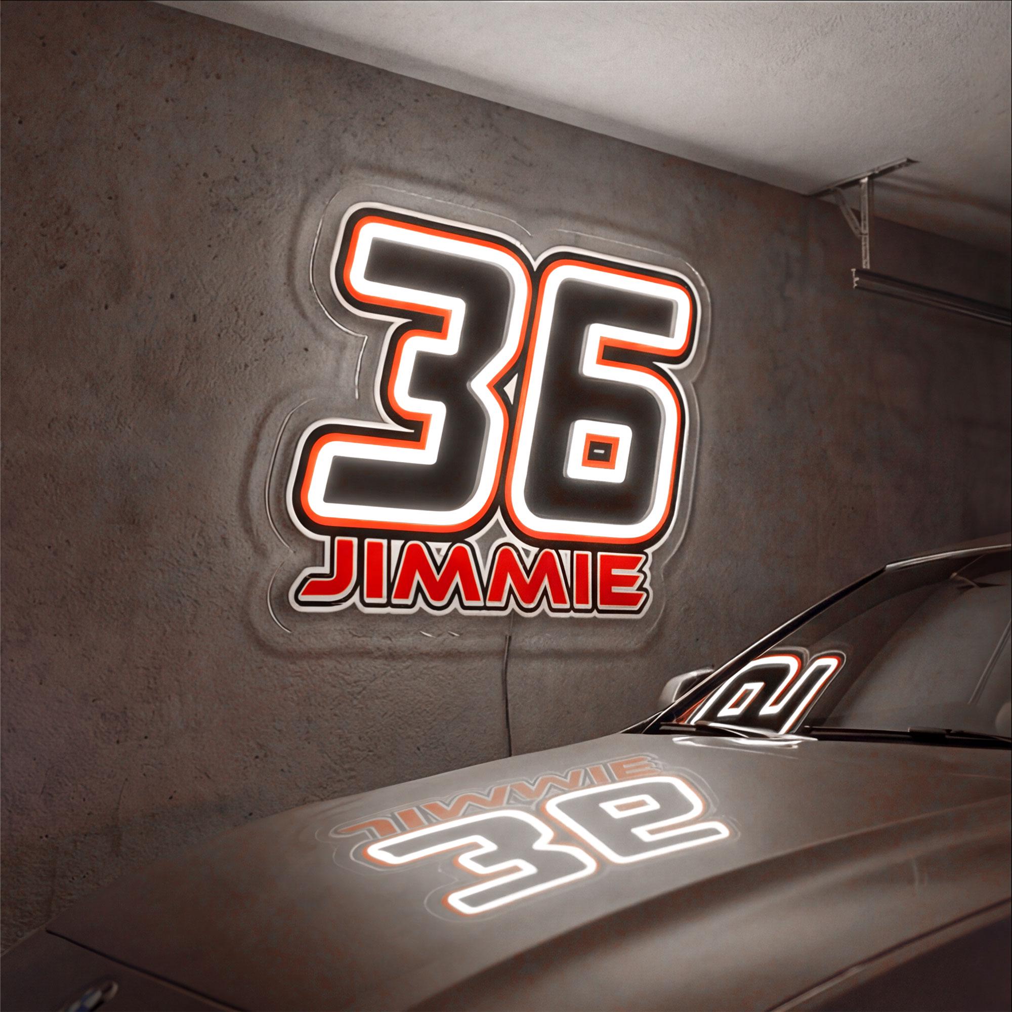 Custom Racing Wall Signs Light Custom Racing Number Neon Sign, Personalized Racer Name LED Light ...