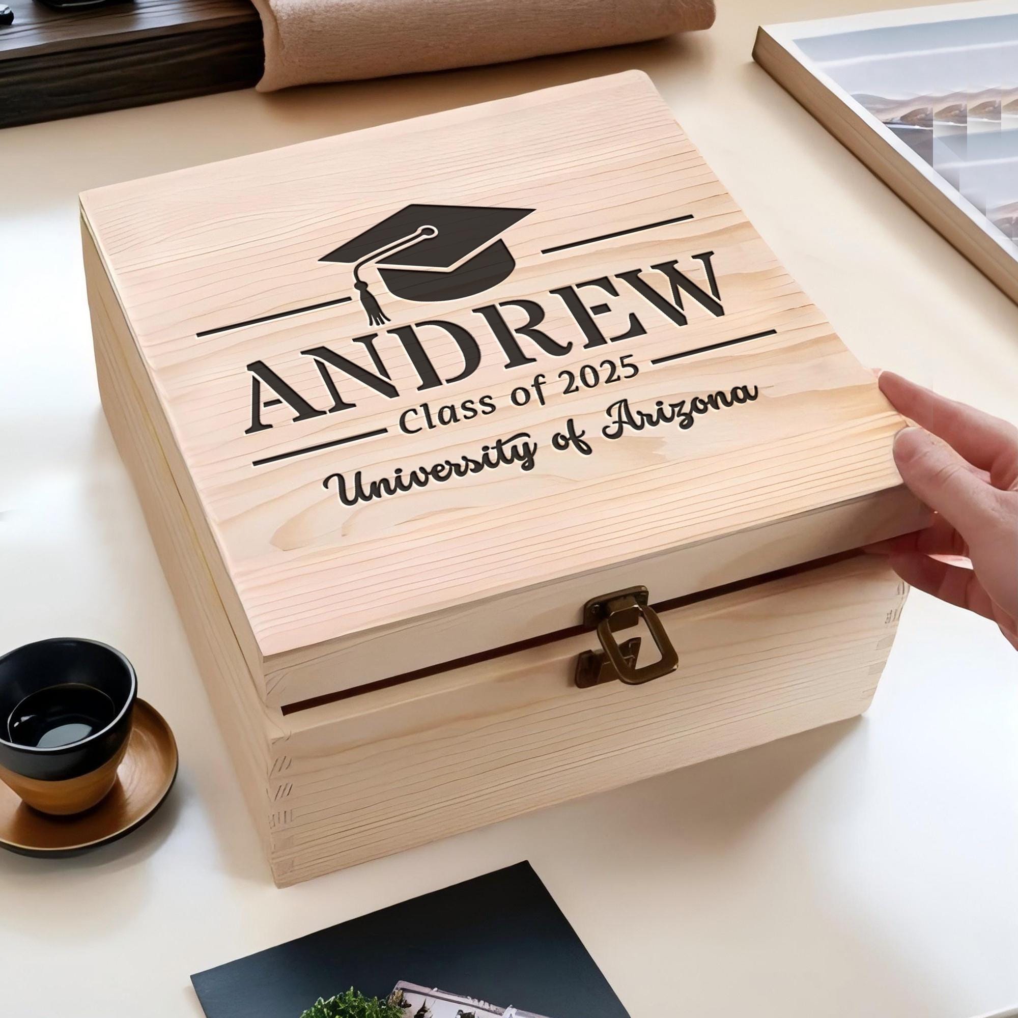 Personalized Graduation Memory Box, Graduation Gift Ideas, Keepsake ...