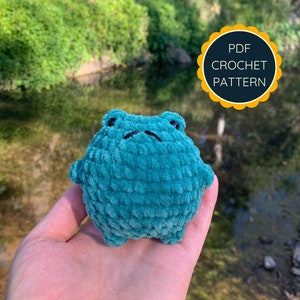 PDF DIGITAL DOWNLOAD | grumpy bum frog adorable amigurumi crochet pattern | instant download | English instructions | cute plushie soft toy