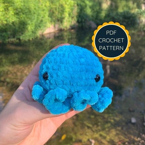 PDF DIGITAL DOWNLOAD | Squishy octopus amigurumi crochet pattern | Instant Download | English Instructions | cute plushie toy | sea creature