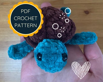 PDF DIGITAL DOWNLOAD | baby turtle friend amigurumi crochet pattern | instant download | English instructions | cute plushie | soft toy
