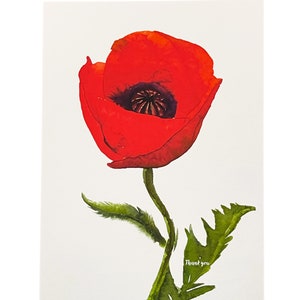 Florale Dankeskarten, Blumen, Wildblumen, Kartenset, Original Kunst, Geschenk
