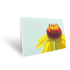 Gelbe Blume, Dankeskarten, Wildblume, Digital Art, Sonnenhut, 10er Set, Dankeskartenset, Packung, Geschenk, Kartenset