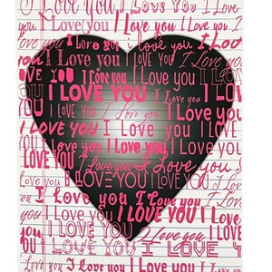Corazón negro, tarjeta de San Valentín, aniversario, te amo, día de San Valentín, arte original