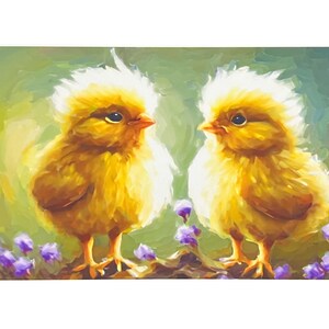 Küken, Osterkarte, Frohe Ostern, Original Art
