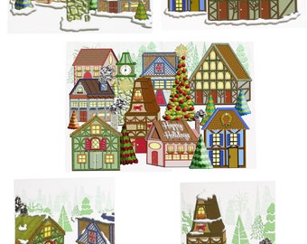 Christmas Village Cards Variety Pack, Set of Christmas Cards, Pack of Christmas Cards, 10 Christmas Cards, Christmas Town, Christmas Street