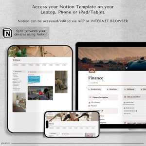 Notion Template | Life Planner Notion Dashboard | ADHD Digital Planner | Adult ADHD Notion Templates, Productivity Self Care Planner