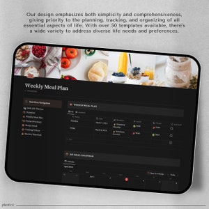 Notion Template: Comprehensive Life Planner Dashboard | Dark Mode for Enhanced Organization | Personalized Digital Planner with Aesthetic Design