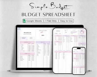 Budget Spreadsheet, Google Sheets Planner, Monthly, Weekly, Biweekly, Bill Tracker Savings & Debt Tracker, Paycheck Tracker, Ultimate Budget