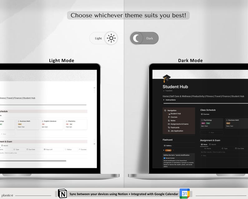 Adult ADHD Focus Planner | Notion Digital Templates for Productivity