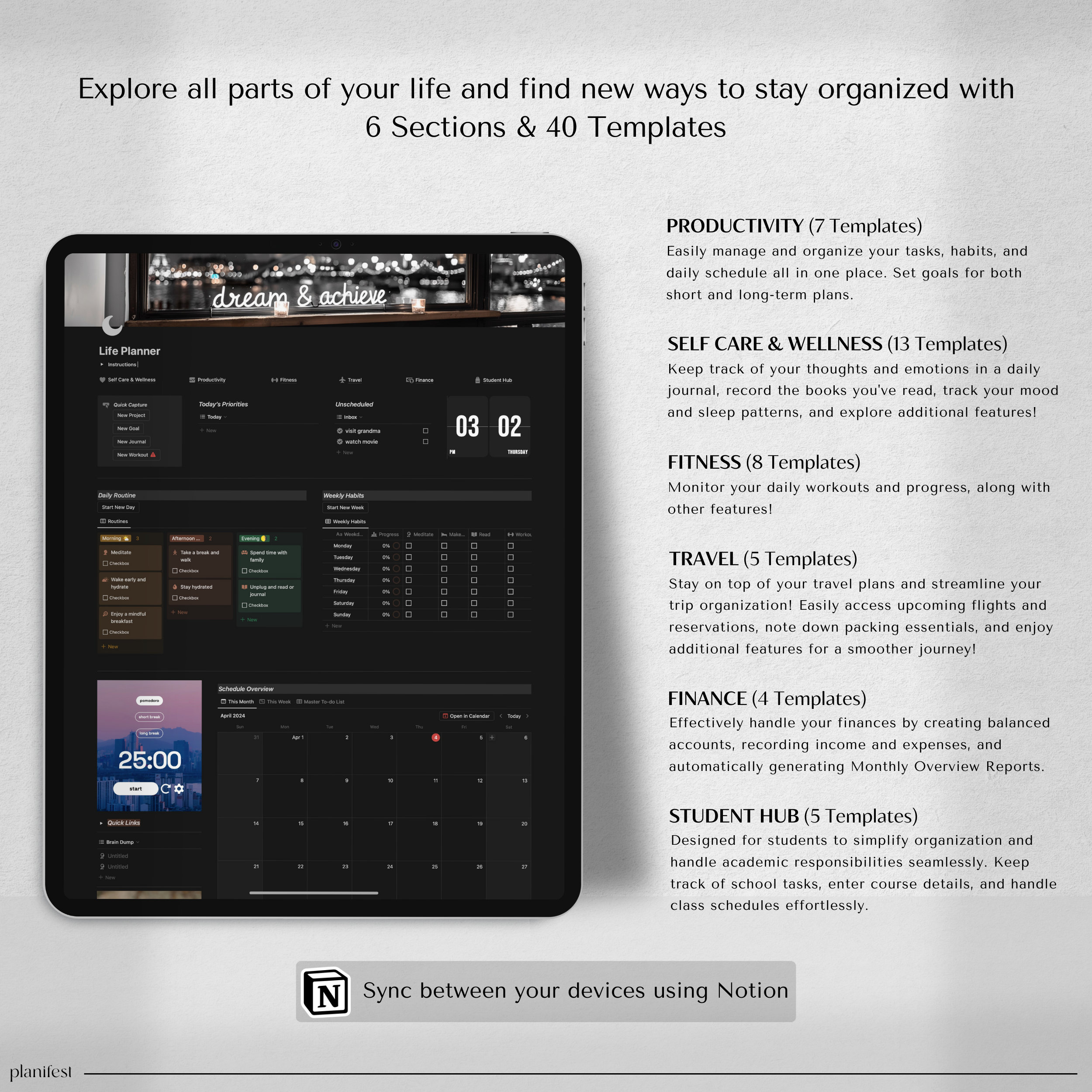 Notion Ultimate Life Planner | ALL IN ONE Notion Template | Notion ...