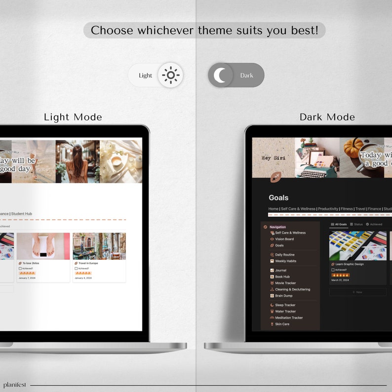 Notion Agenda | Notion Sketch | All-Encompassing Life Notion Agenda | Notion Templates for ADHD Daily Scheduling | Fashionable Life Notion Agenda | Luminosity Modes