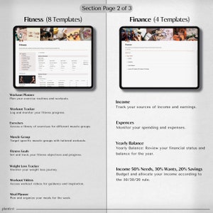Notion Journal | Notion Layout | Complete Life Notion Journal | Daily Notion Templates for ADHD | Elegant Life Notion Journal | Light and Shadow