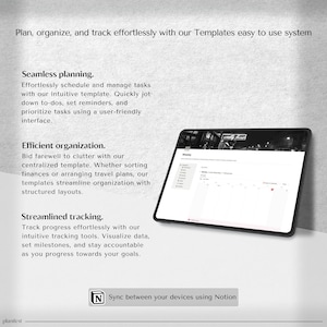 All-In-One Notion LIFE Planner Template | Integrated Notion Dashboard | Stylish Notion Template | Minimalist Personal Planner, Daily ADHD Notion Planner