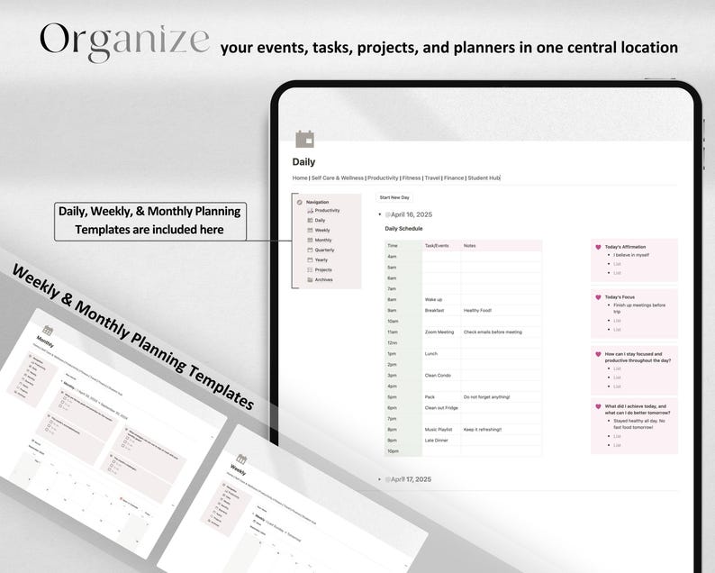ADHD Planner on Notion | Self-Care and Focus Dashboard for Adults